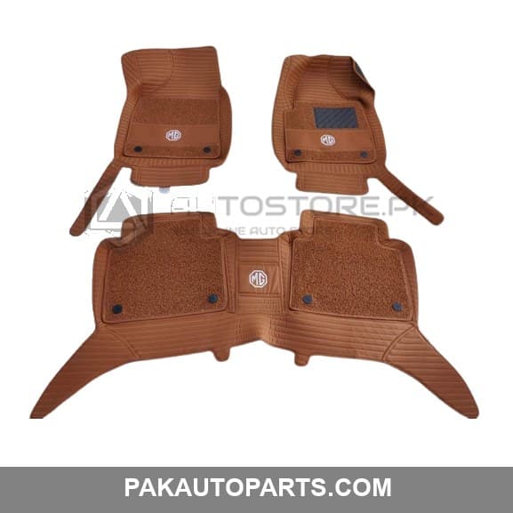 MG HS 9D Floor Mats Horizontal Brown Stitch Brown With Brown Grass 2020-2022