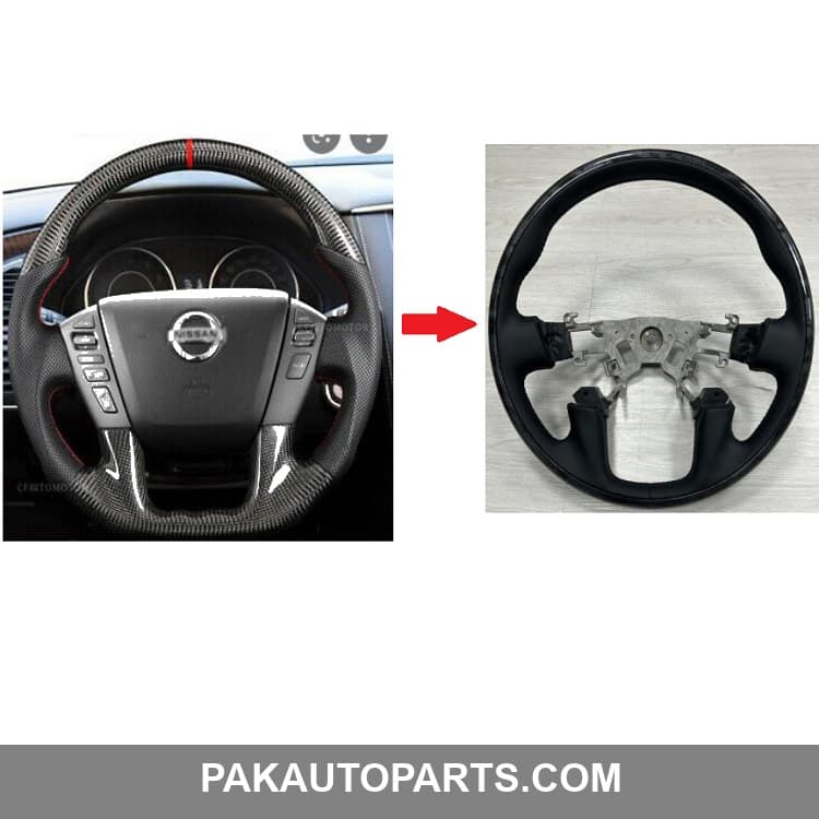 Wood Leather Steering V2 For Nissan Y62 2015-2018