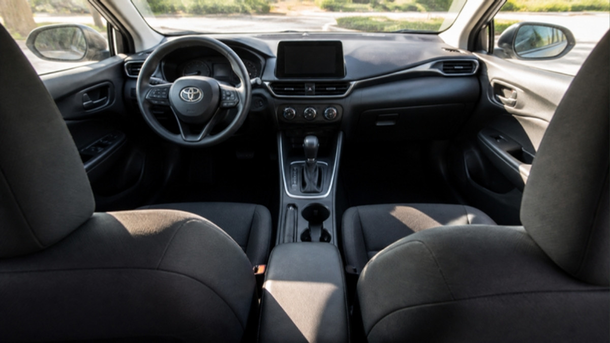 Toyota Yaris front seats and centre console